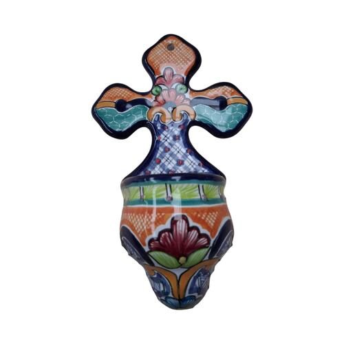 Pileta de Agua Bendita en Talavera Arte Cruz