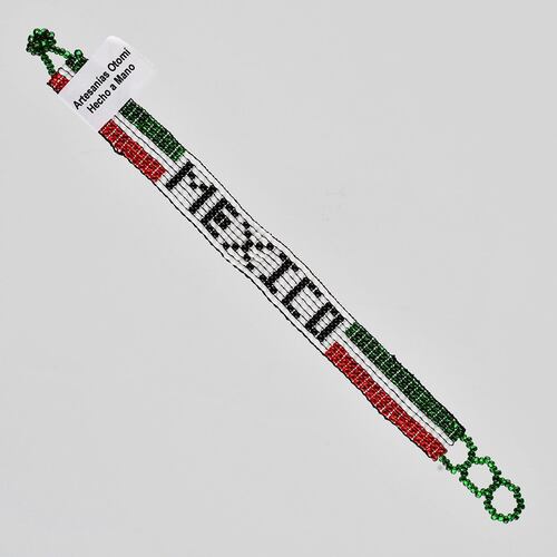 Pulsera otomi tricolor mexicano n08