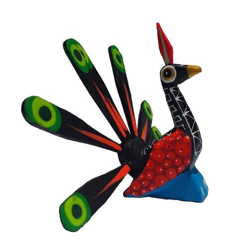 Alebrije mediano pavo real