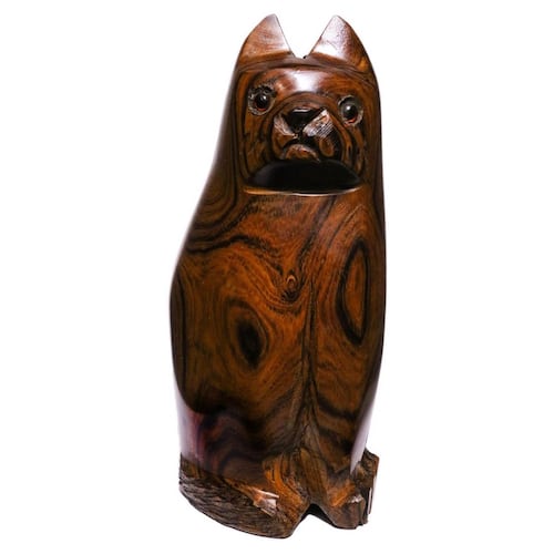 Gato de madera 12 cm - Artesanía