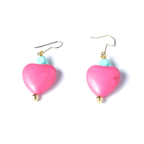 Arete calavera o corazon con chapa de oro