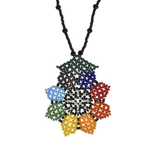 Collar Girasol Chaquira Artesanal