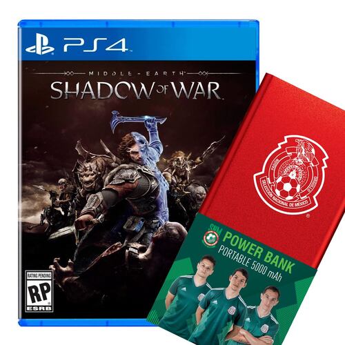 PS4 Shadow of War Me+ Power Bank Rojo