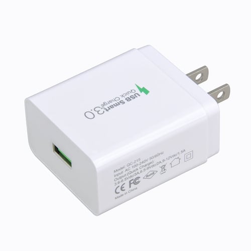 Cargador Pared Simple USB QC 3.0 Blanco