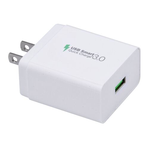Cargador Pared Simple USB QC 3.0 Blanco