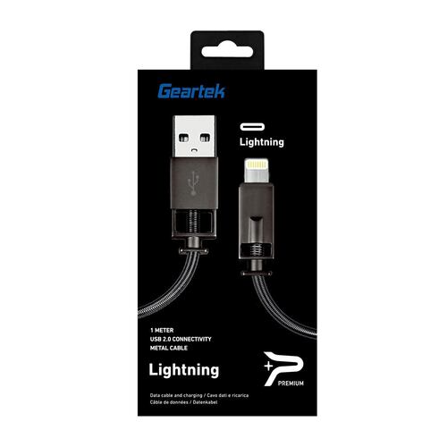 Cable Lightning NMFI Metal USB Geartek
