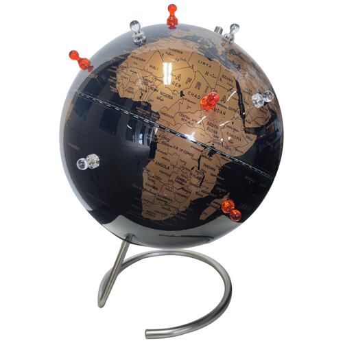 Figura Decorativa Globo Terráqueo Magnético Interior de Metal Ningbo Win Win