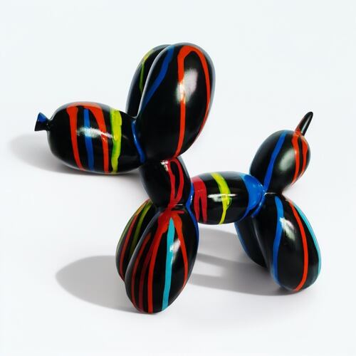 Figura Decorativa SHENZHEN DEW de Perro Globo Negro con Colores