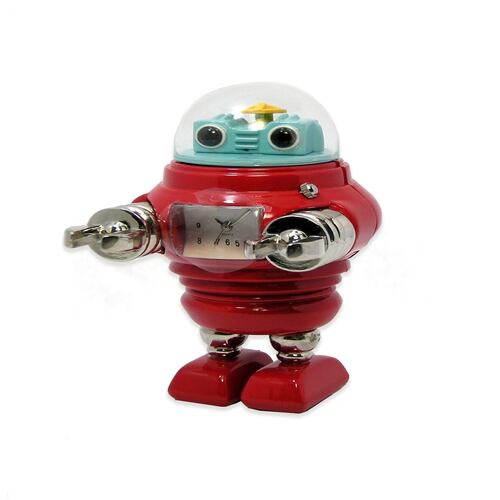 Figura Decorativa Reloj Robot Antiguo Let Gloss
