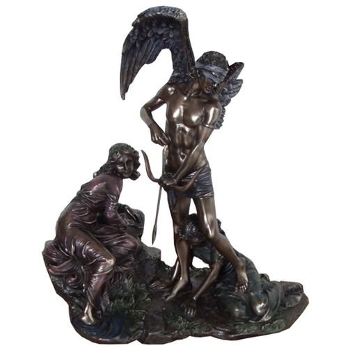 Figura Cupido Cazando WU74338A4 Bronce