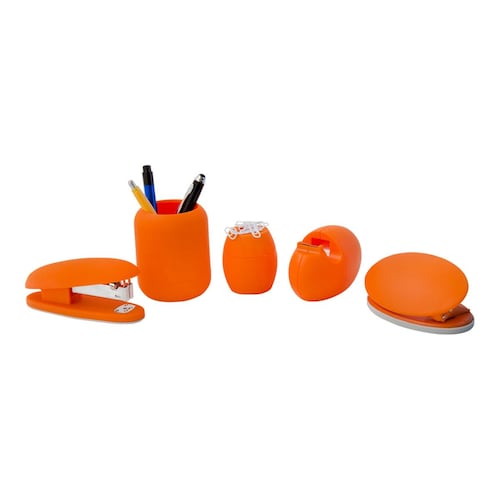 Set de escritorio 5 piezas escritorio color Naranja