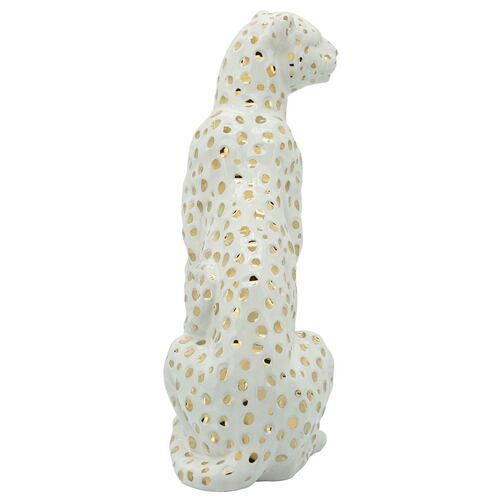 Leopardo blanco con dorado