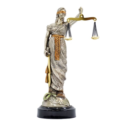 Justicia de 27 cm níquel - bronce