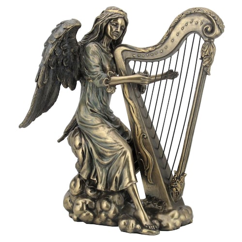 Ángel religioso tocando el arpa