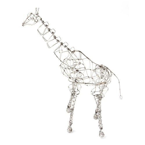 Figura alambre animal jirafa