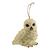 Ornament -owl- sitting post (white)