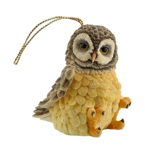 Ornament - owl -sitting post