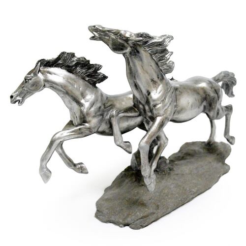 Set de 2 caballos galopando