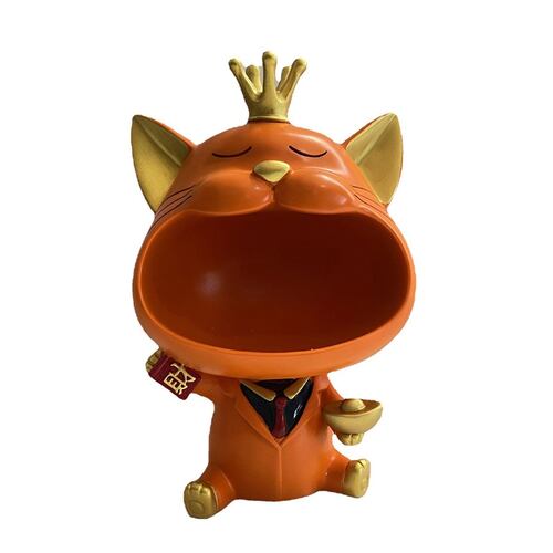 Figura Decorativa Boca de Gato Caja Almacenamiento