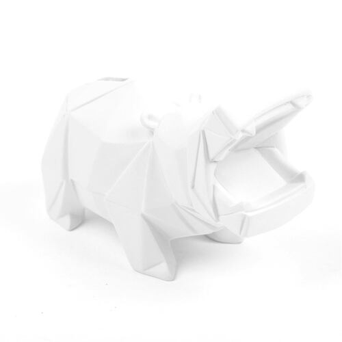 Figura Decorativa Resina Hipopótamo Blanco