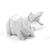 Figura Decorativa Resina Hipopótamo Blanco
