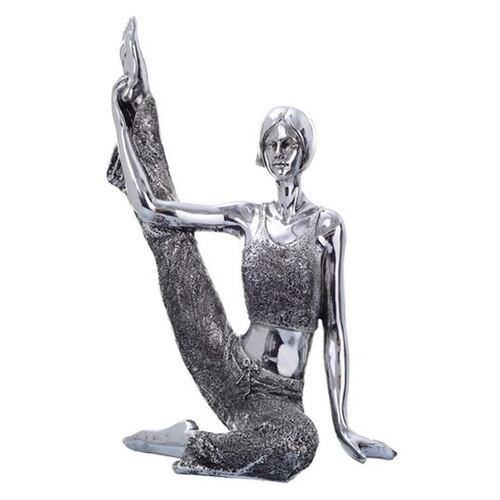 Figura decorativa dama haciendo  yoga