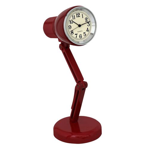 Mini lámpara roja de reloj para escritorio
