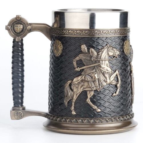 Tarro de Acero Inoxidable Cruzado y Saladin Templar
