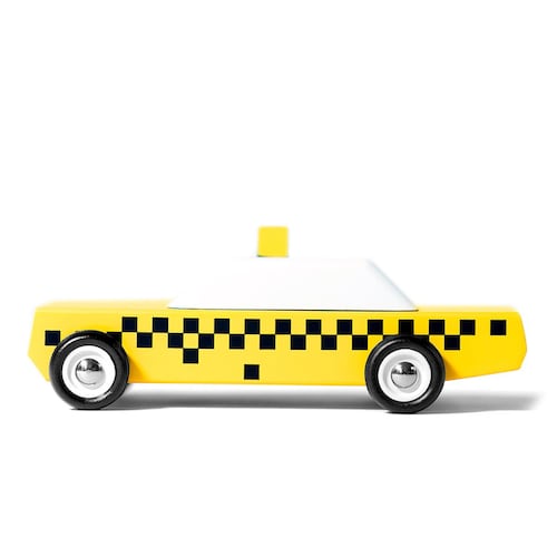Coche de madera Taxicab amarillo