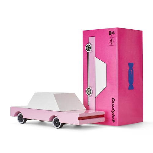 Coche de madera Candy car Sedan rosa