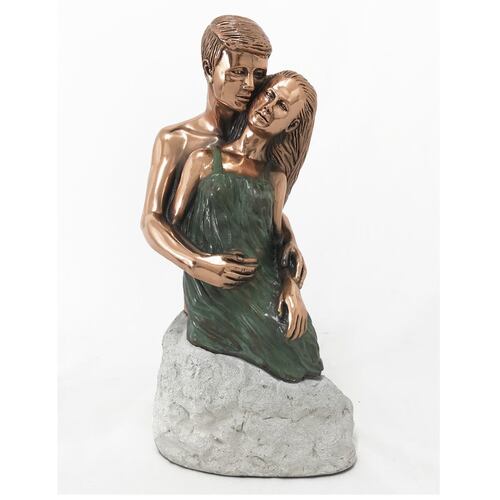 Figura enamorados Torogoz cobre