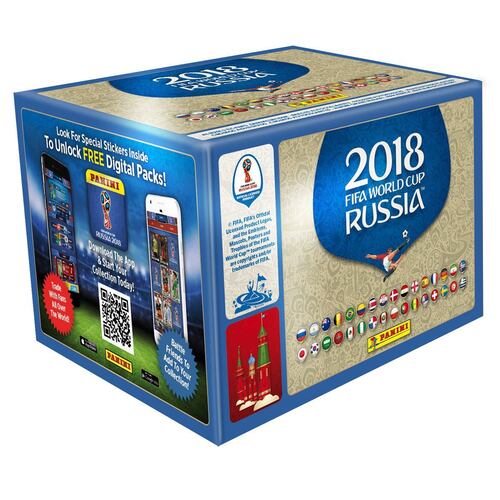 PANINI Caja con 100 sobres mundial Rusia 2018