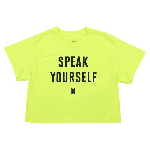 Camiseta corta [speak your self : amariilo neón] / Crop t-shirts [speak yourself : neon]