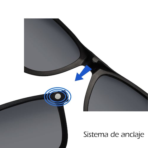 Armazón + 5 Clips Solares Dachuan Negro 2263 Unisex