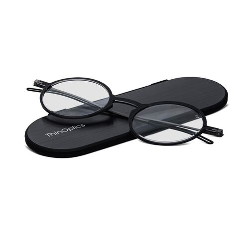 Lente de lectura manhattan Thinoptics 2.0 redondo negro