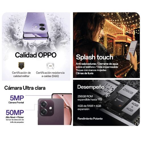 Oppo A40 256GB Lila Telcel R9