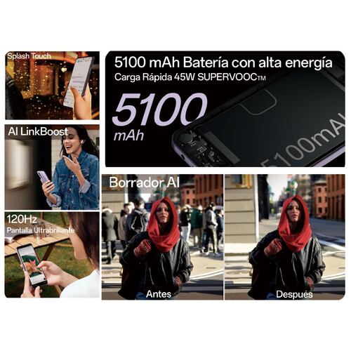 Oppo A80 5G 256GB Lila Telcel R5