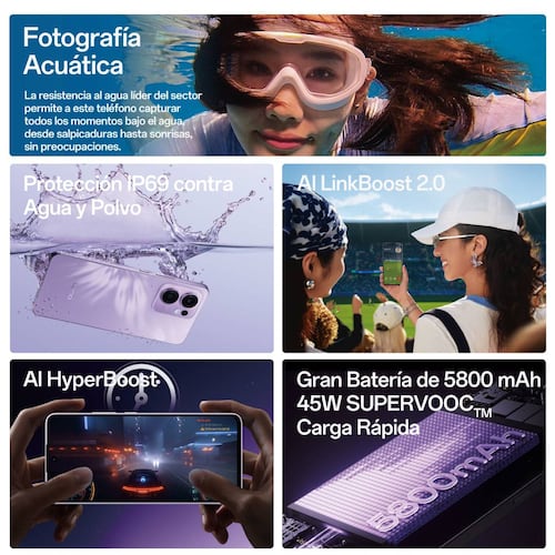 OPPO Reno13F 5G 256GB Morado Telcel R7