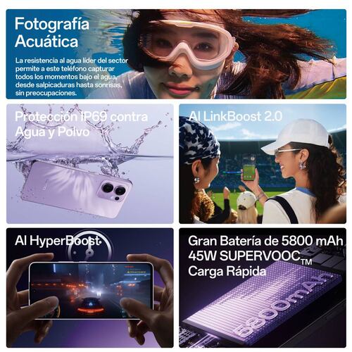 OPPO Reno13F 5G 256GB Morado Telcel R8