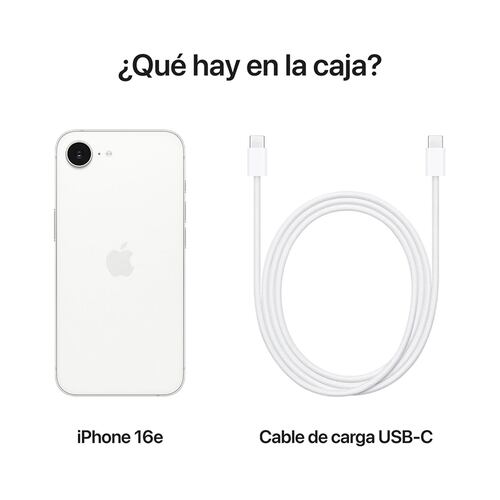 iPhone 16e 256GB Blanco Telcel R9