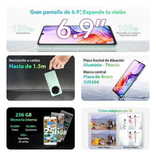 ZTE Blade V70 Max 256GB Gris Telcel R5