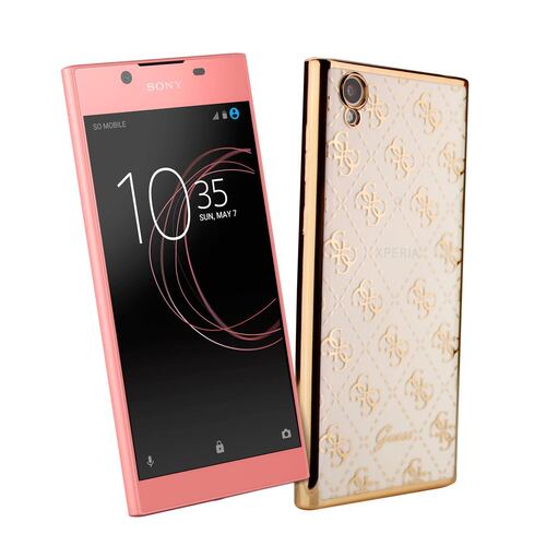 Celular Sony G3313 Xperia Rosa R9+ Funda Guess