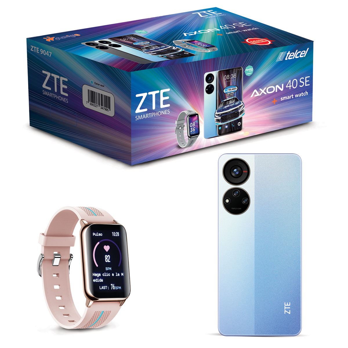 ZTE Axon 40 SE 128gb Azul Telcel R9 Smartwatch