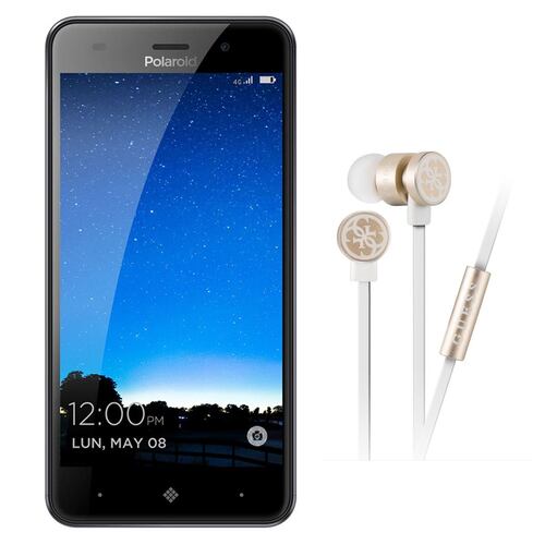 Bundle Celular Polaroid Cosmo Z Gris R9 (Telcel)+ Audífonos