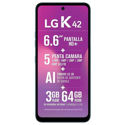 LG K42 Azul 64GB Telcel R7
