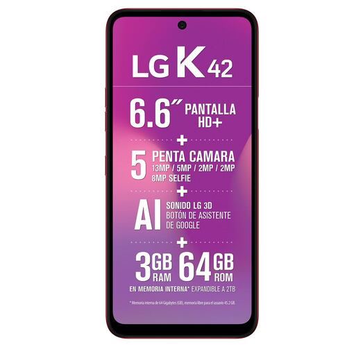 LG K42 Rojo 64GB Telcel R8