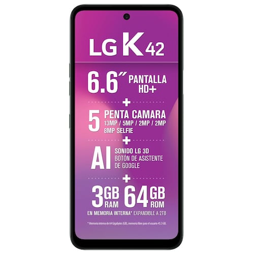 LG K42 Verde 64GB Telcel R7