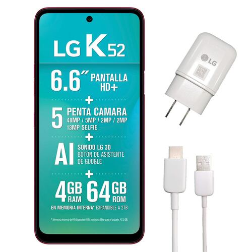 LG K52 Rojo 64GB Telcel R9