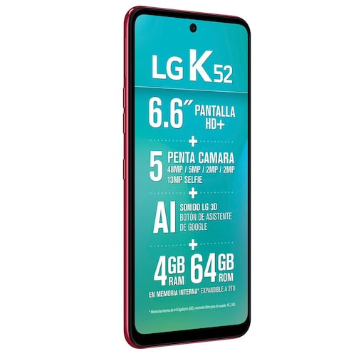 LG K52 Rojo 64GB Telcel R9