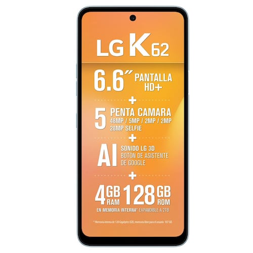 LG K62 Azul 128GB Telcel R1
